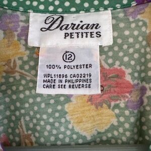 Darian Petites Floral vintage dress size 12
